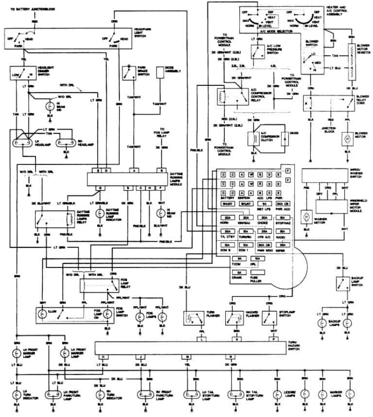 1989 s10 4×4 2.8 liter wiring diagrams - FreeAutoMechanic Advice