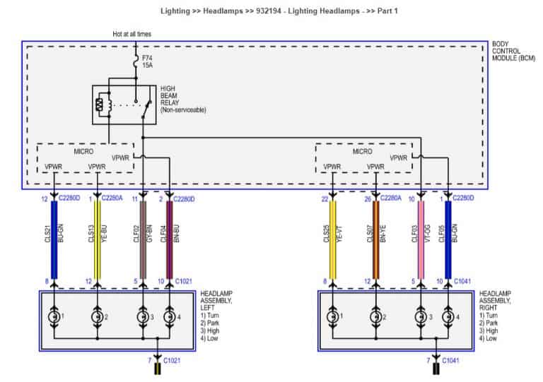 2012 Ford Focus SEL Headlight Wiring Diagram - FreeAutoMechanic Advice