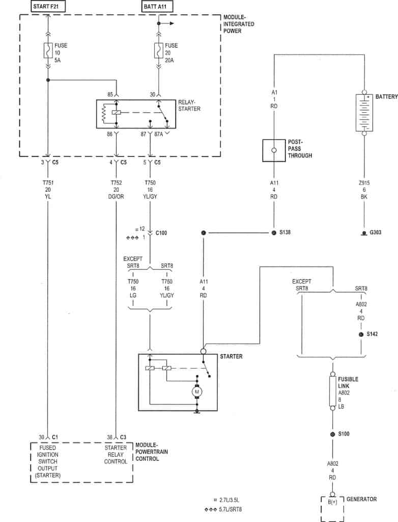 2006 Chrysler 300 touring 3.5L V6 starter wiring diagram ...